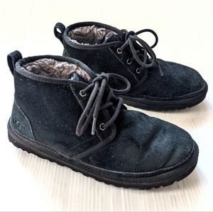 UGG Neumel Black Suede Leather Chukka Ankle Boots men's size 7